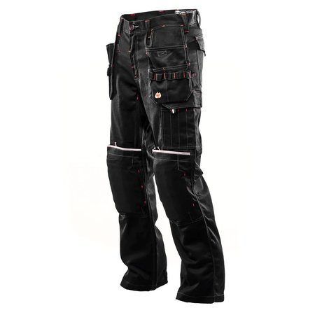 KONTRA UNIFORMS Black Pants with Nuts and bolts 36W x 32L KON1273